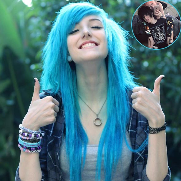 Alex Dorame, Colored Haired Youtube Star, Enjoying With Boyfriend